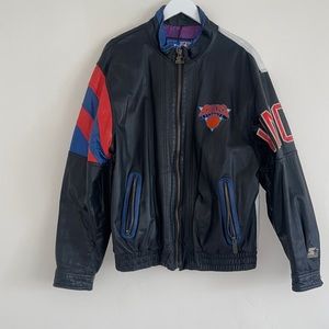 Starter knicks leather jacket